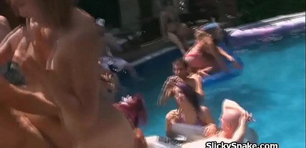  Sunny poolside sex orgy video got leaked
